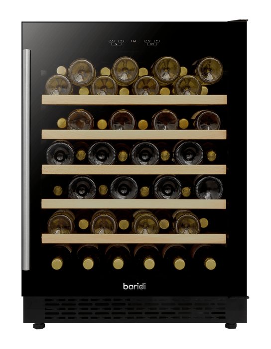 Baridi 54 Bottle Wine Cellar Fridge With Digital Touch Screen Controls, Black - DH78