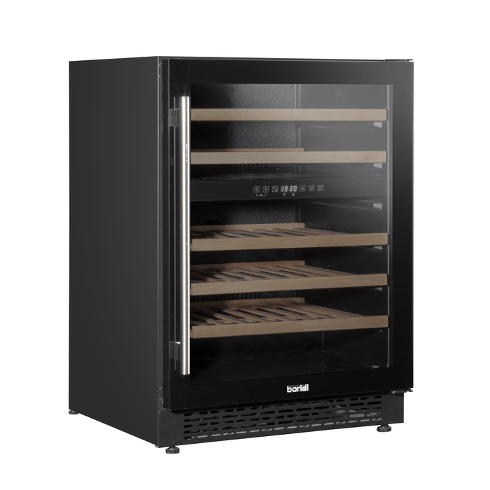Baridi 46 Bottle Dual Zone Wine Cellar Fridge With Digital Touch Screen Controls, Black - DH79