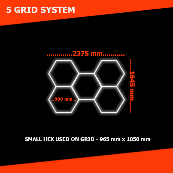 Hexagon Lighting 5 Grid System