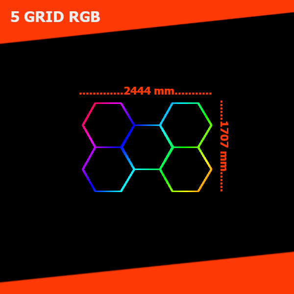 Hexagon Lighting RGB 5 Grid System