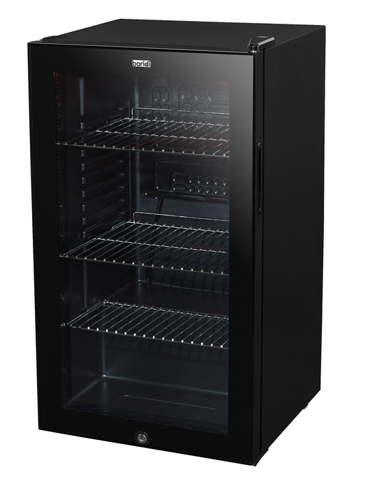 Baridi 85L Under Counter Drinks/Beer & Wine Cooler Fridge With Light, Black - DH13