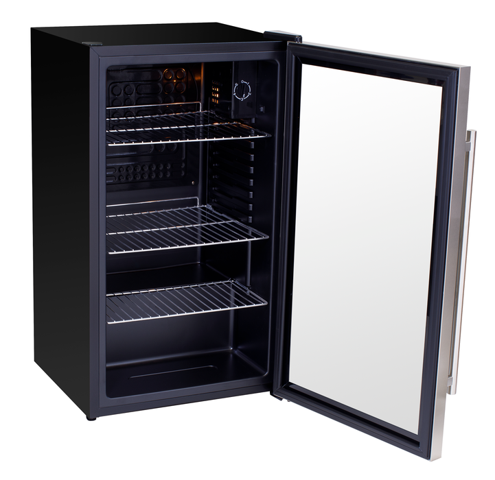 Baridi 85L Under Counter Drinks, Beer & Wine Cooler Fridge With Light, Stainless Steel - DH31