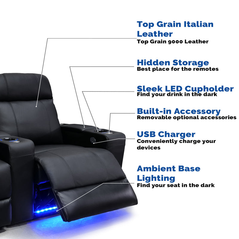 Valencia Piacenza Power Headrest Home Cinema Seating