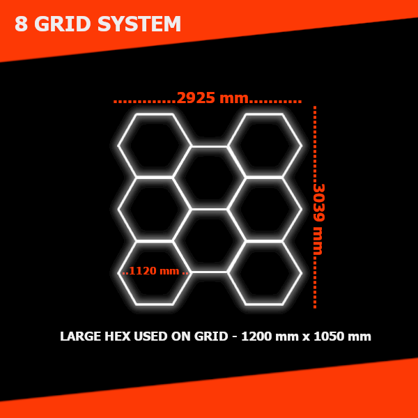 Hexagon Lighting 8 Grid System