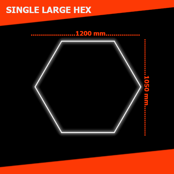 Large White Hexagon Lighting Single