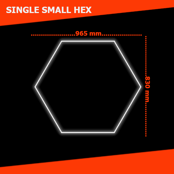 Small White Hexagon Lighting Single