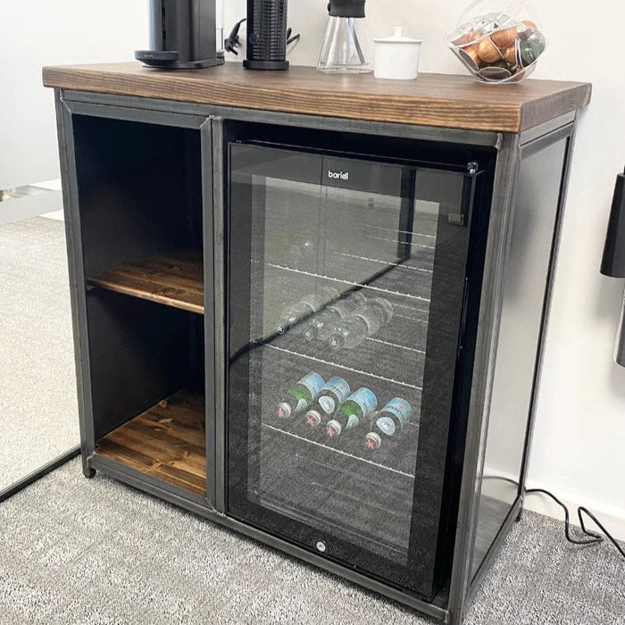 RSD Furniture Modern Industrial Coffee Station Cabinet