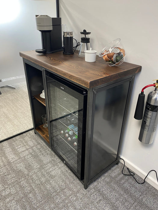 RSD Furniture Modern Industrial Coffee Station Cabinet