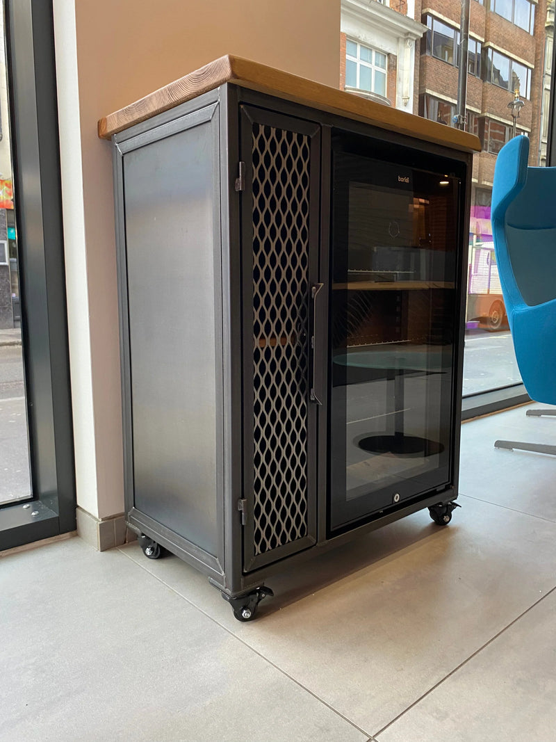 RSD Furniture Slim Drinks Cabinet Coffee Station on wheels