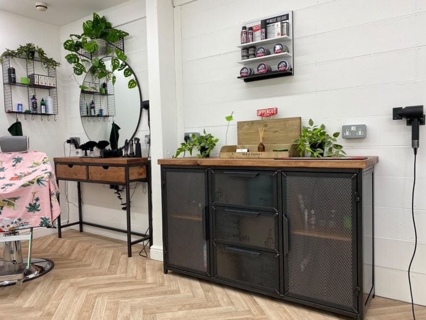 RSD Furniture Industrial sideboard cabinet with drawers