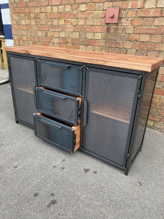 RSD Furniture Industrial sideboard cabinet with drawers