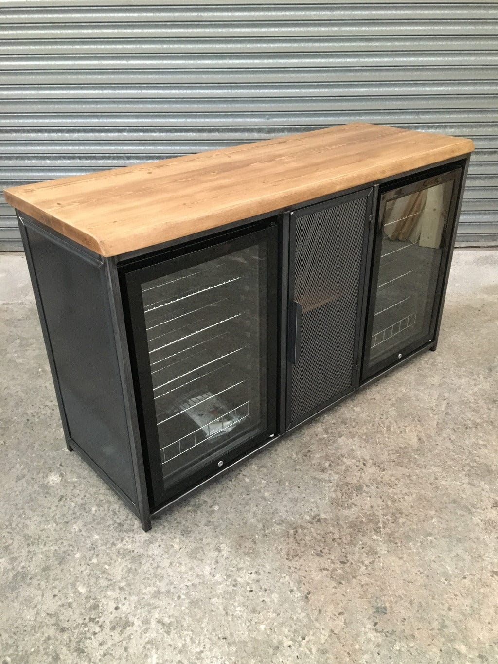 RSD Furniture Industrial sideboard with fridge Drinks Home