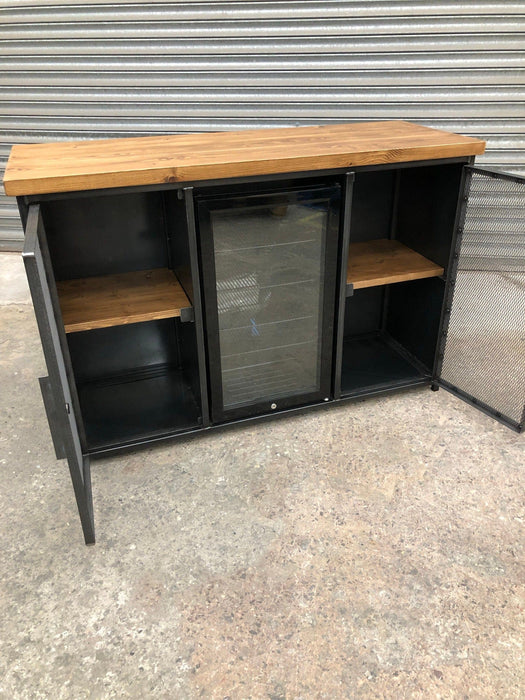 RSD Furniture Industrial Drinks Cabinet Sideboard with integrated beer fridge